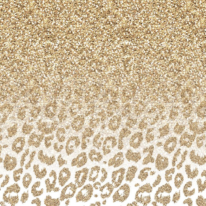 Trendy Gold Glitter and Leopard Print Gradient Coffee Mug Gallery Image 2