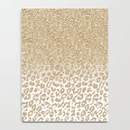 Trendy Gold Glitter and Leopard Print Gradient Notebook Gallery Image 4