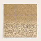 Trendy Gold Glitter and Leopard Print Gradient Wood Wall Art Gallery Image 1