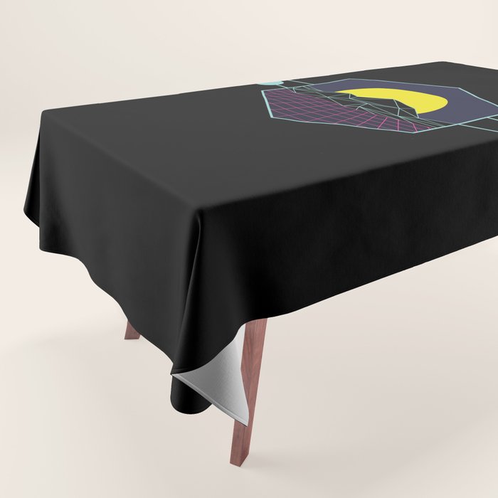 Outrun to the Sun / Spacewave / 80s Retro Tablecloth Gallery Image 1
