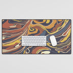 Retro marble #3 Desk Mat Gallery Image 1