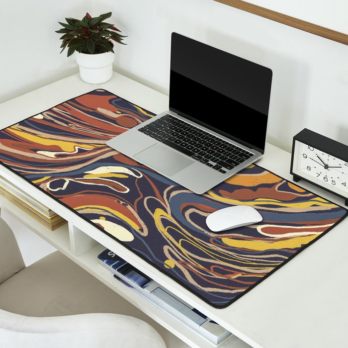 Retro marble #3 Desk Mat Gallery Image 2