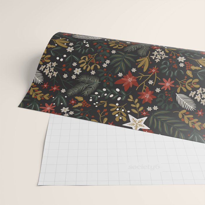 Dark holidays nature Wrapping Paper Gallery Image 2