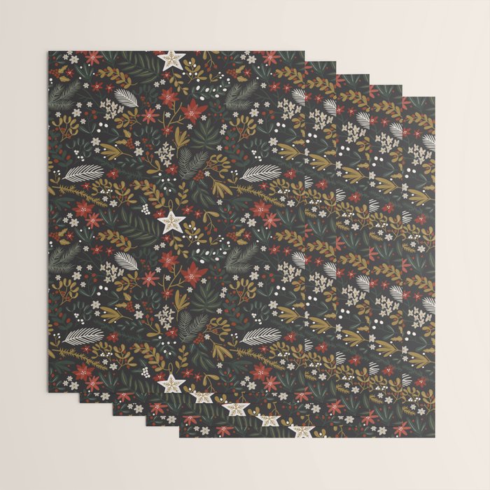 Dark holidays nature Wrapping Paper Gallery Image 3