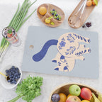 Purrcelin Cat - Pretty Delft Porcelain Kitty Cutting Board Gallery Image 2