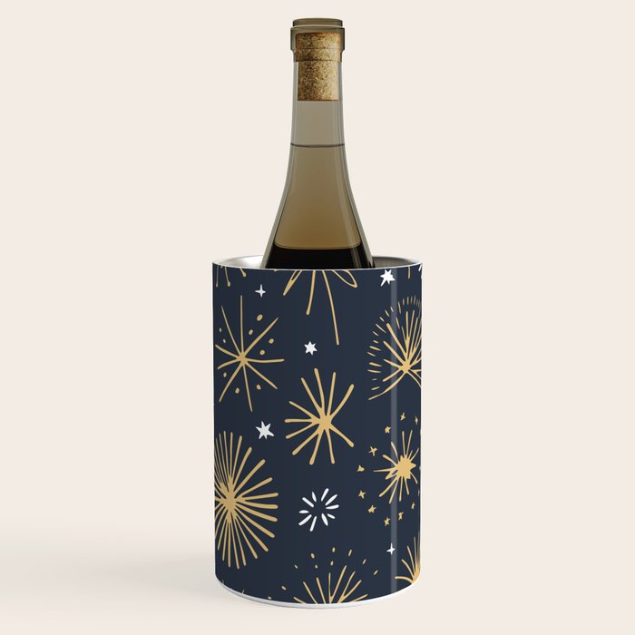 Firework display doodle art pattern Wine Chiller Gallery Image 1