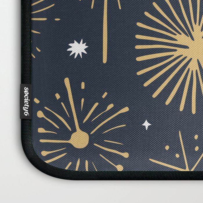 Firework display doodle art pattern Laptop Sleeve Gallery Image 3