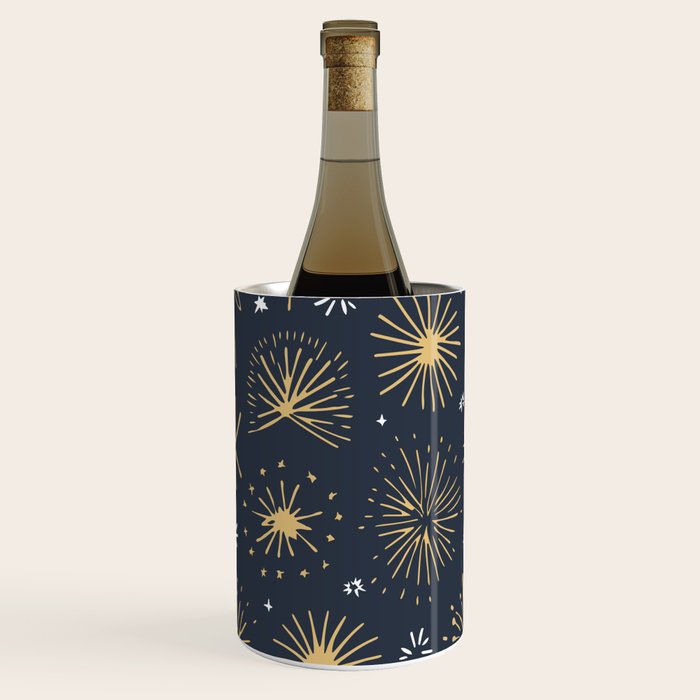 Firework display doodle art pattern Wine Chiller Gallery Image 3