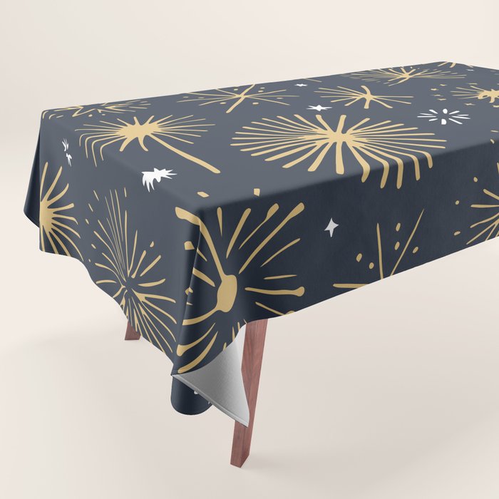 Firework display doodle art pattern Tablecloth Gallery Image 1