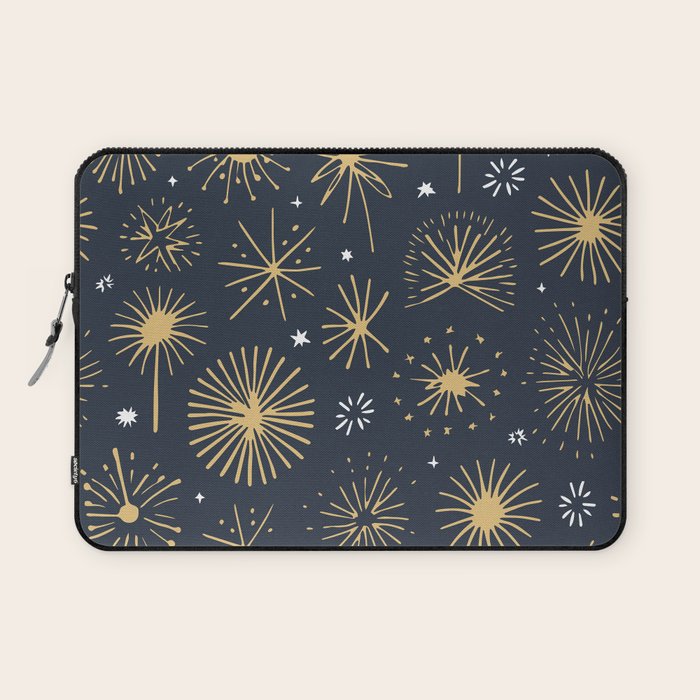 Firework display doodle art pattern Laptop Sleeve Gallery Image 1
