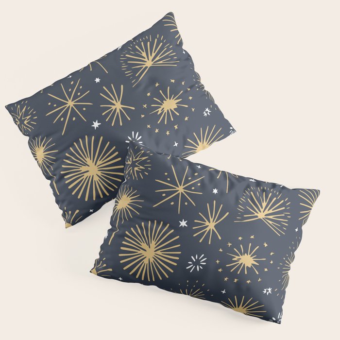 Firework display doodle art pattern Pillow Sham Gallery Image 1