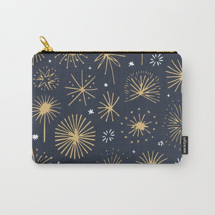 Firework display doodle art pattern Carry All Pouch Gallery Image 1