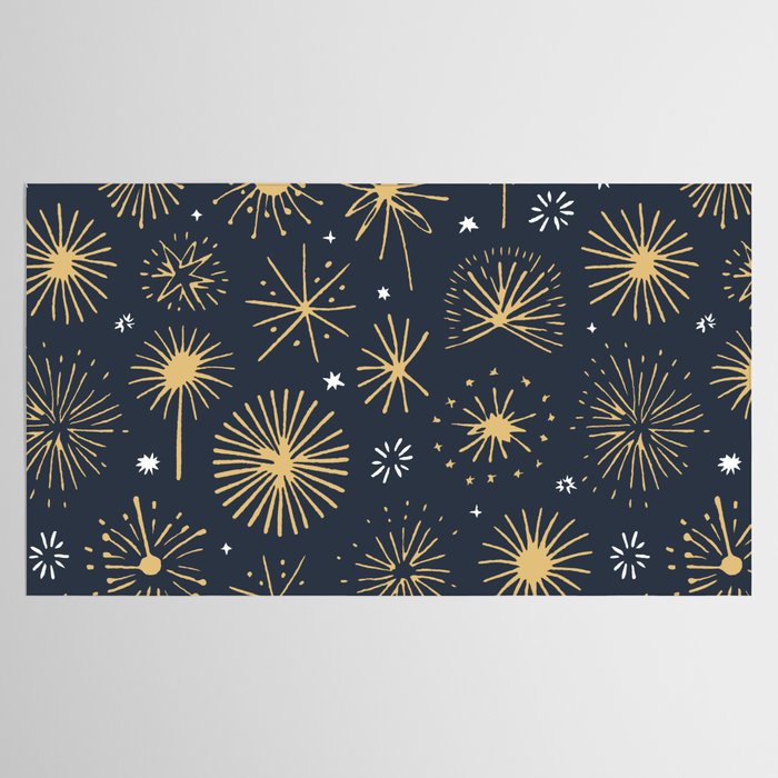 Firework display doodle art pattern Tablecloth Gallery Image 2