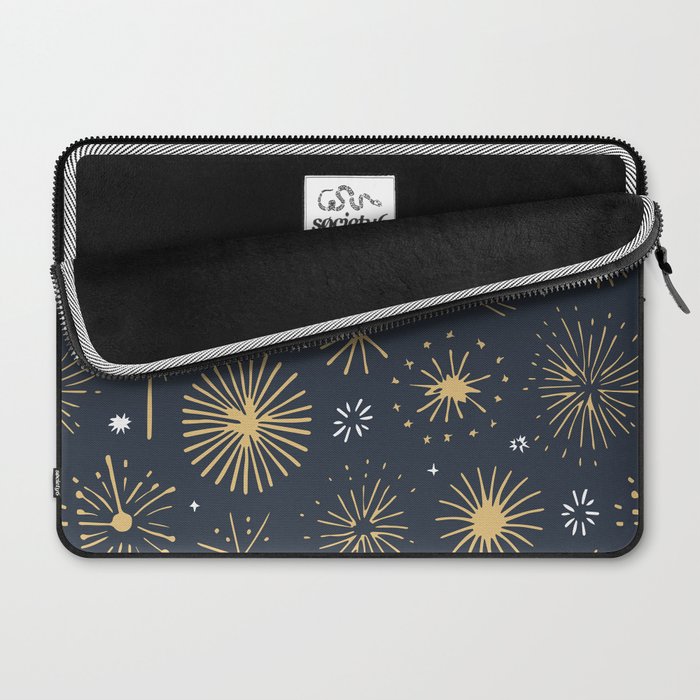 Firework display doodle art pattern Laptop Sleeve Gallery Image 2
