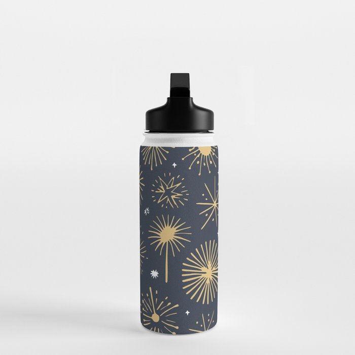 Firework display doodle art pattern Water Bottle Gallery Image 3