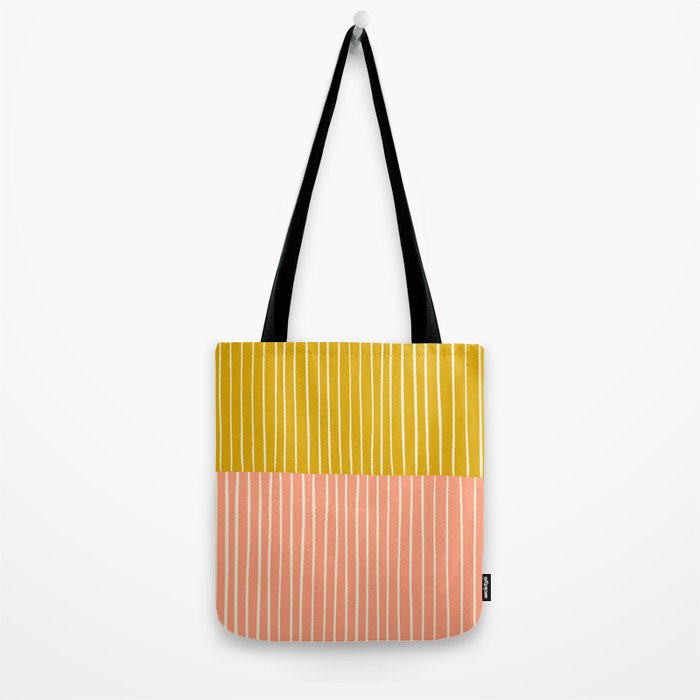 Peach & Tulip Yellow | PATTERN 06: The Retro Edition Tote Bag Gallery Image 2