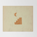 Minimalist moroccan night Throw Blanket Gallery Image 2