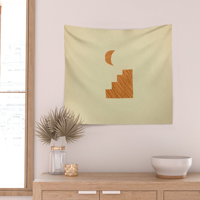 Minimalist moroccan night Wall Tapestry Gallery Image 2