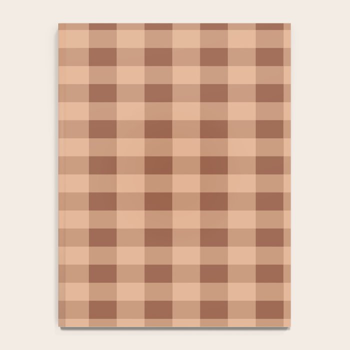 Gingham Large Brown Dark Light Tan Notebook Gallery Image 4