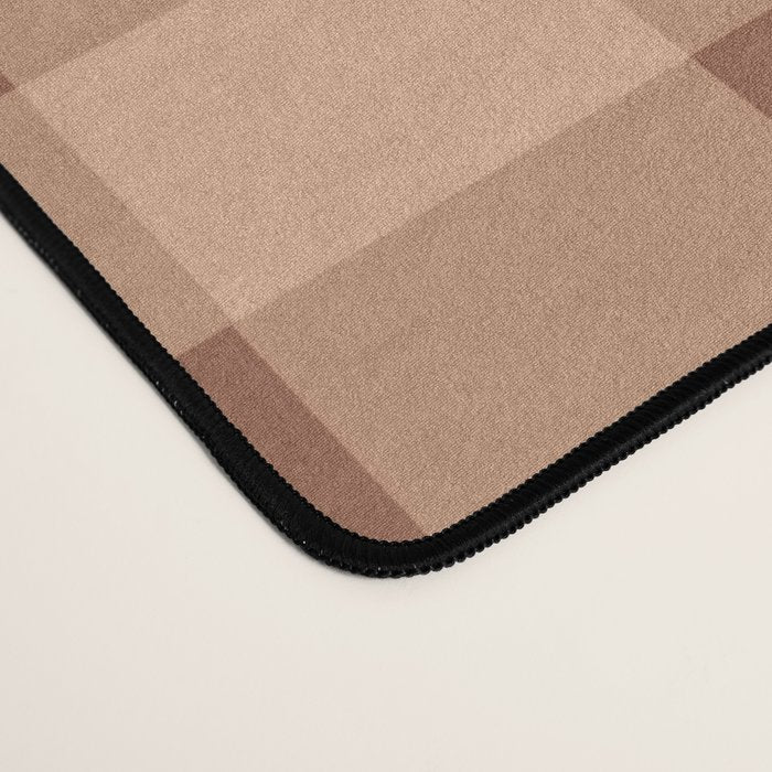 Gingham Large Brown Dark Light Tan Desk Mat Gallery Image 4