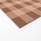 Gingham Large Brown Dark Light Tan Welcome Mat Gallery Image 2