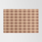 Gingham Large Brown Dark Light Tan Rug Gallery Image 2