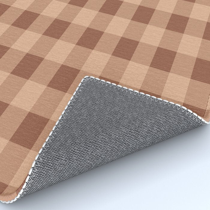 Gingham Large Brown Dark Light Tan Rug Gallery Image 4