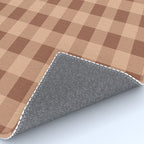 Gingham Large Brown Dark Light Tan Rug Gallery Image 4
