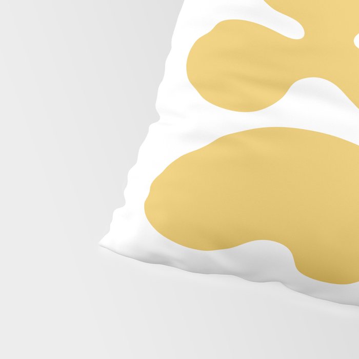 Mid Century Modern Abstract Organic Shapes 337 Yellow Pillow Sham Gallery Image 4
