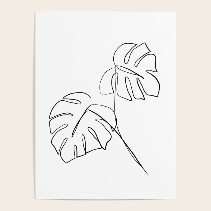 Monstera minimal Poster Gallery Image 1