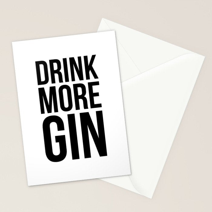 Drink more gin Stationery Card Gallery Image 2