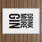 Drink more gin Outdoor Rug Gallery Image 1