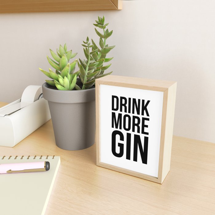 Drink more gin Mini Art Print Gallery Image 2