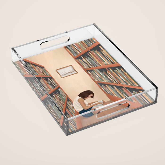 Getting Lost in a Book Acrylic Tray Gallery Image 1