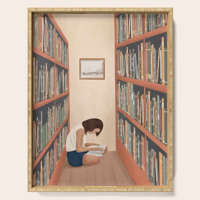 Getting Lost in a Book Serving Tray Gallery Image 1