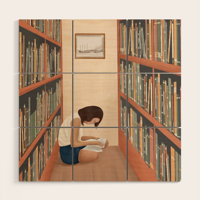 Getting Lost in a Book Wood Wall Art Gallery Image 1