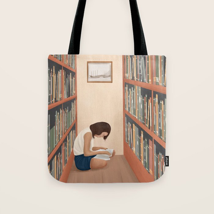 Getting Lost in a Book Tote Bag Gallery Image 1