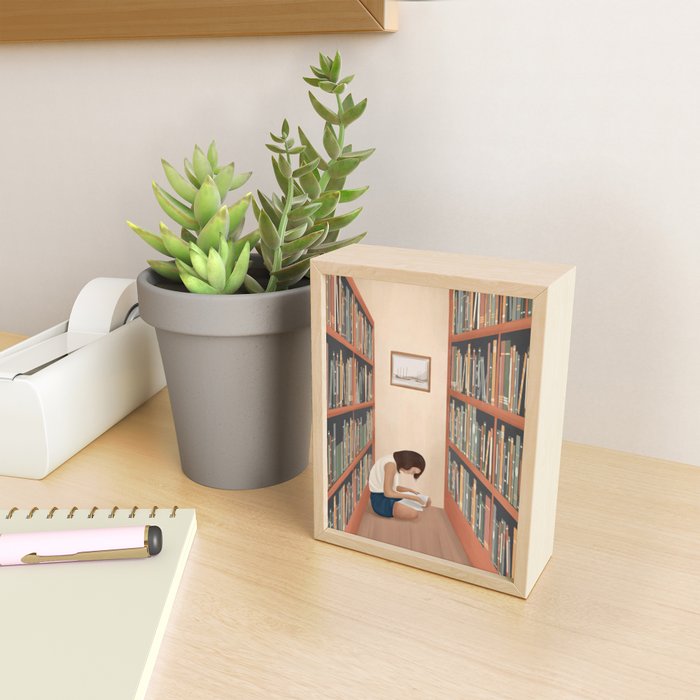 Getting Lost in a Book Mini Art Print Gallery Image 2