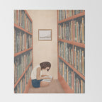 Getting Lost in a Book Throw Blanket Gallery Image 2