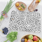 Nadia - Black and White, Animal Print, Dalmatian Spot, Spots, Dots, BW Cutting Board Gallery Image 2