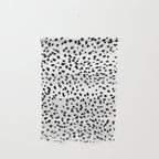 Nadia - Black and White, Animal Print, Dalmatian Spot, Spots, Dots, BW Wall Hanging Gallery Image 1