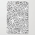 Nadia - Black and White, Animal Print, Dalmatian Spot, Spots, Dots, BW Cutting Board Gallery Image 1