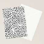 Nadia - Black and White, Animal Print, Dalmatian Spot, Spots, Dots, BW Stationery Card Gallery Image 2