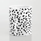 Nadia - Black and White, Animal Print, Dalmatian Spot, Spots, Dots, BW Coffee Mug Gallery Image 4