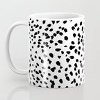 Nadia - Black and White, Animal Print, Dalmatian Spot, Spots, Dots, BW Coffee Mug Gallery Image 3