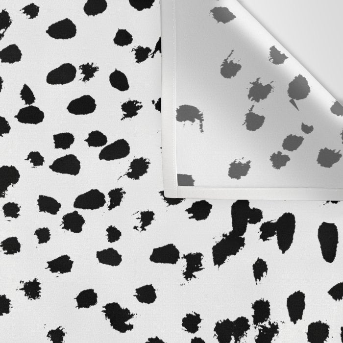 Nadia - Black and White, Animal Print, Dalmatian Spot, Spots, Dots, BW Wall Tapestry Gallery Image 3