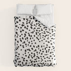 Nadia - Black and White, Animal Print, Dalmatian Spot, Spots, Dots, BW Duvet Cover Gallery Image 6