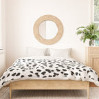 Nadia - Black and White, Animal Print, Dalmatian Spot, Spots, Dots, BW Duvet Cover Gallery Image 3