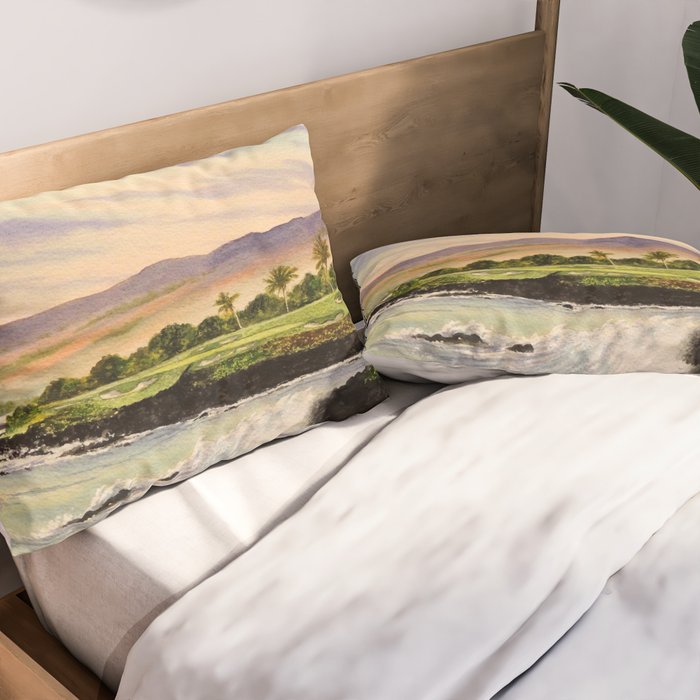 Mauna Kea Golf Course Hawaii Hole 3 Pillow Sham Gallery Image 2