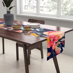 Navy Floral Table Runner Gallery Image 2